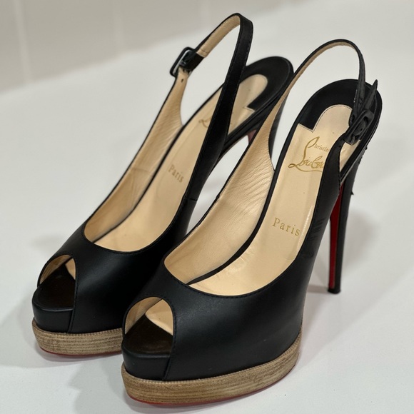 Christian Louboutin Size 10/40, slingback heel - Picture 2 of 6